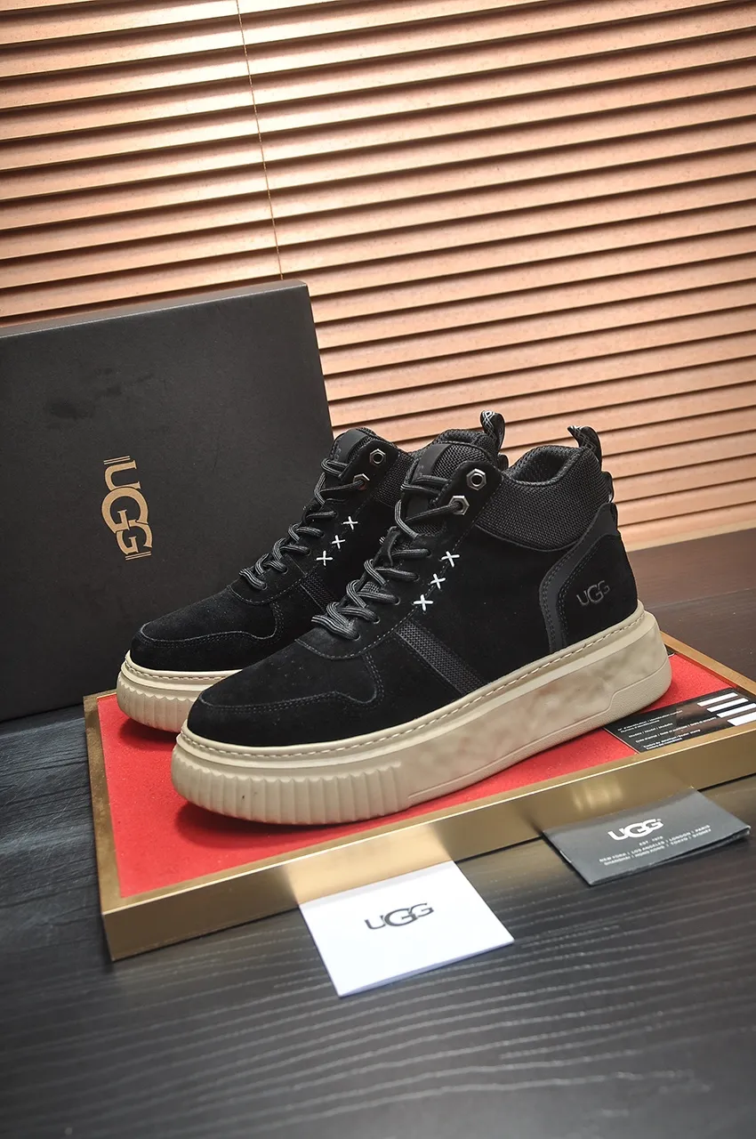 Men's shoes 💰640💶 [UGG] (full wool lining) top-end high-quality fur-in-one warm snow boots from Australia's warm luxury brand men's shoes, UGG-5877 official website synchronized, made of imported cowhide, carefully sewn...Imported rubber foam outsole (comfortable, soft, wear-resistant) The quality is really great...Exquisite workmanship, you can't put it down at first sight, available in sizes 39-44
